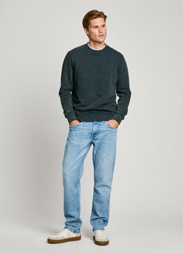 Pepe Jeans sudadera logo en relieve fit regular Último día