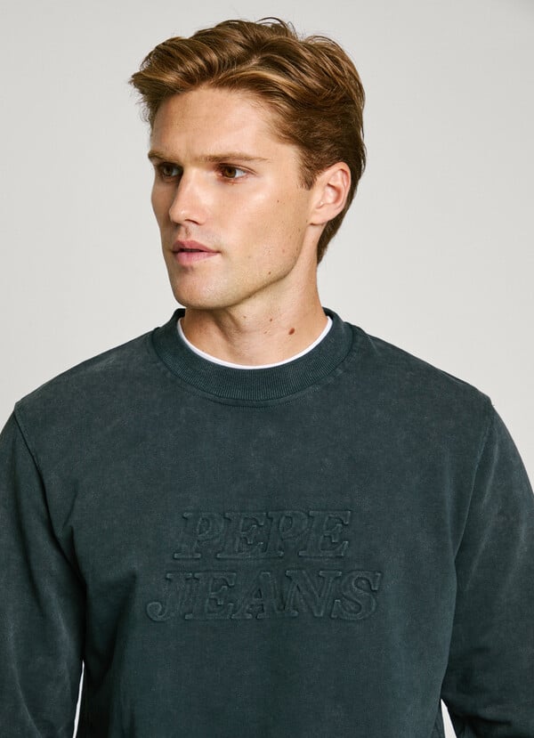 Pepe Jeans sudadera logo en relieve fit regular Último día