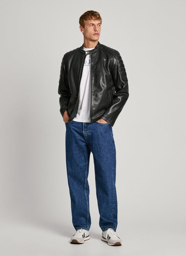 Pepe Jeans cazadora biker de piel Precios de Black Friday