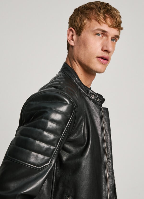 Pepe Jeans cazadora biker de piel Precios de Black Friday