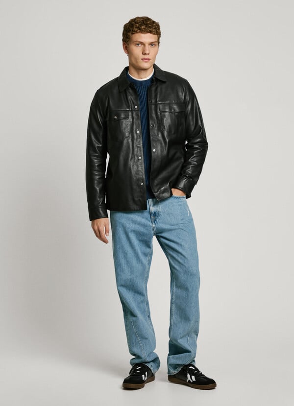 Pepe Jeans cazadora de piel Oferta exclusiva
