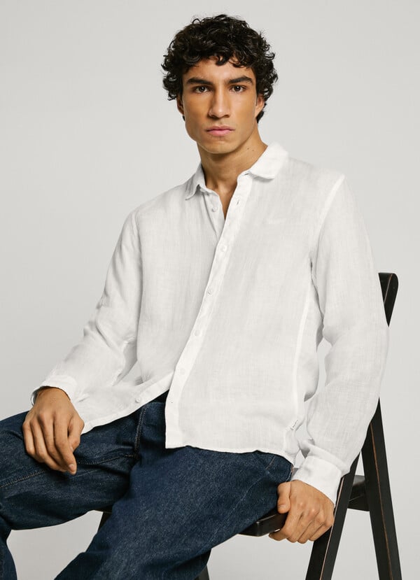 Pepe Jeans camisa logo bordado fit regular Devoluciones gratuitas