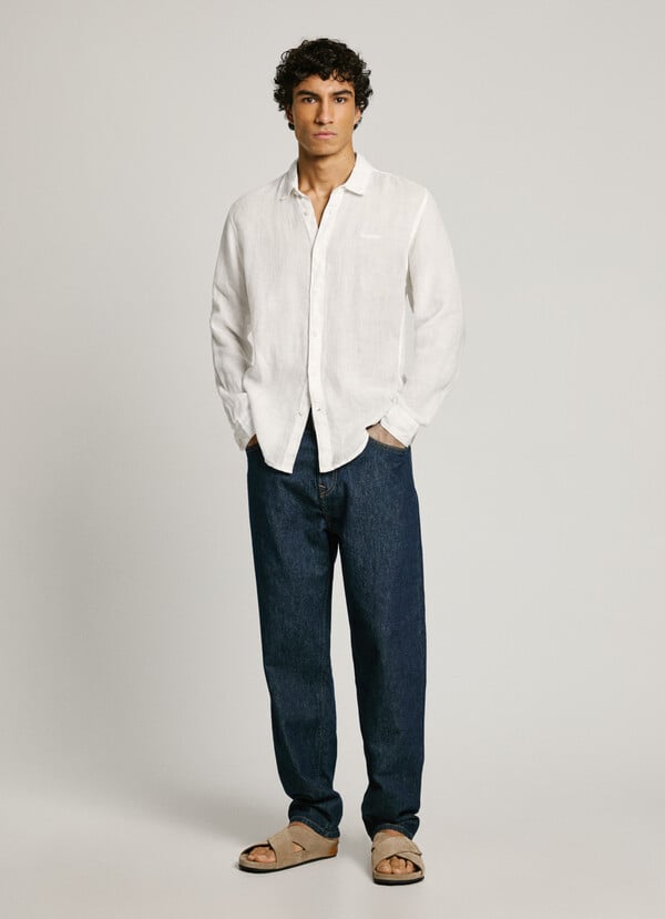 Pepe Jeans camisa logo bordado fit regular Devoluciones gratuitas
