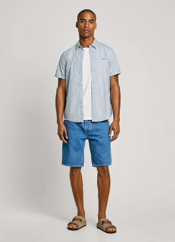 Pepe Jeans camisa popelín estampada fit regular Ofertas