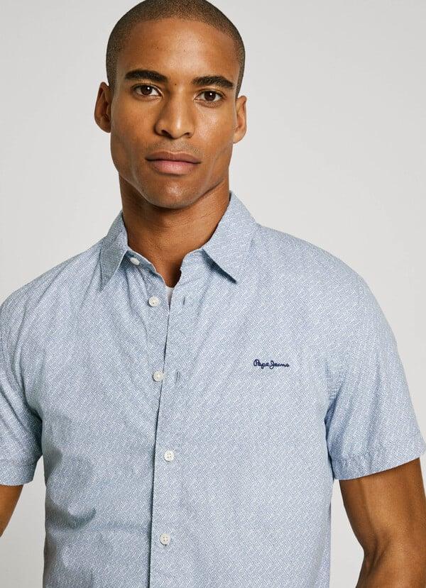 Pepe Jeans camisa popelín estampada fit regular Ofertas