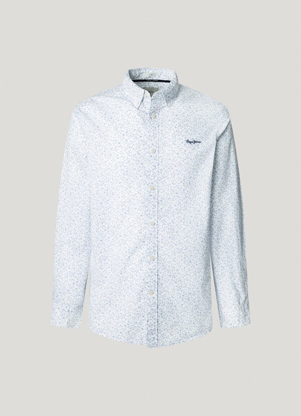 Pepe Jeans camisa popelín estampada fit regular Venta caliente