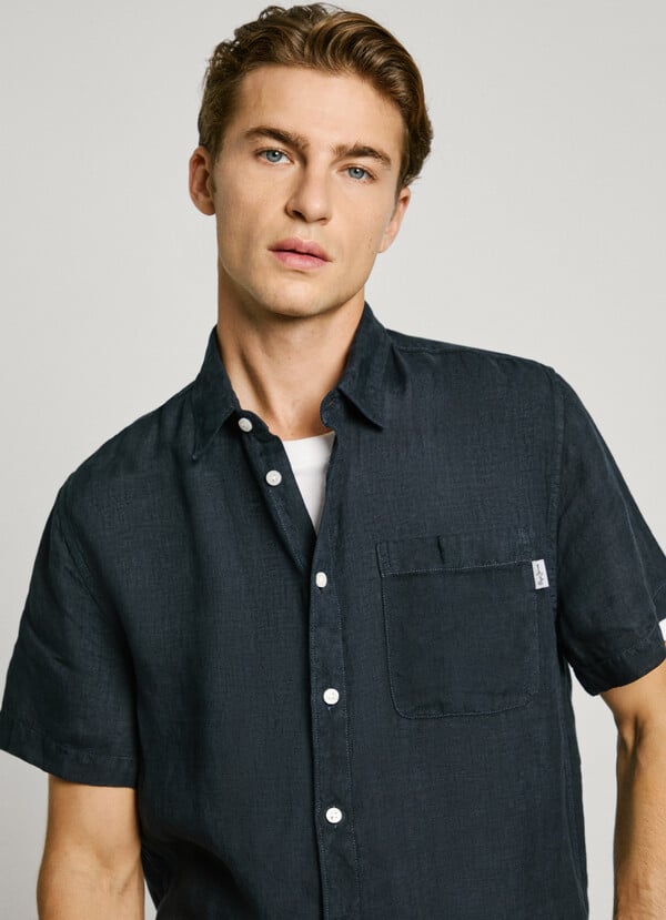 Pepe Jeans camisa bolsillo frontal fit regular En oferta