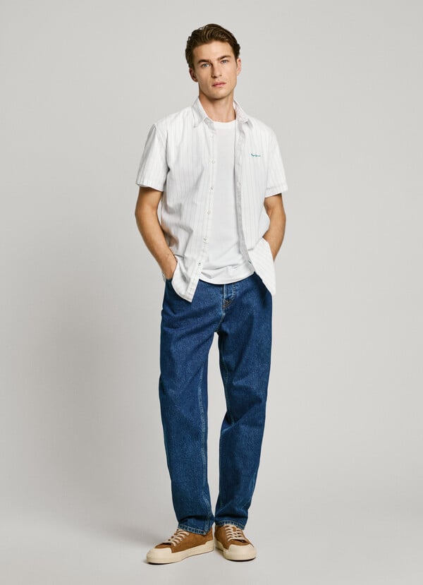 Pepe Jeans camisa popelín rayas fit regular Gran oferta
