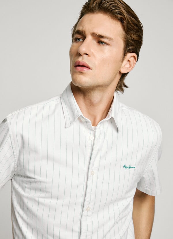 Pepe Jeans camisa popelín rayas fit regular Gran oferta