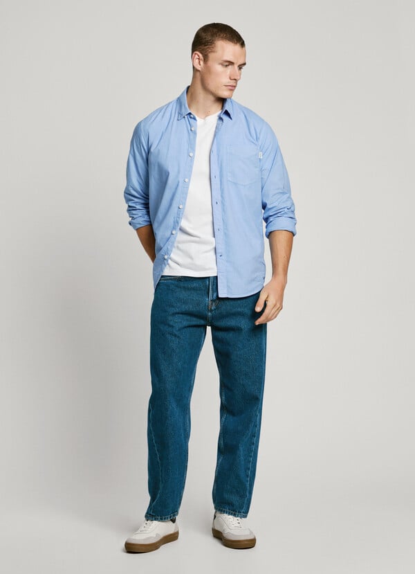 Pepe Jeans camisa popelín fit regular Ventas relámpago