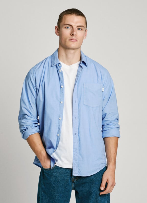 Pepe Jeans camisa popelín fit regular Ventas relámpago