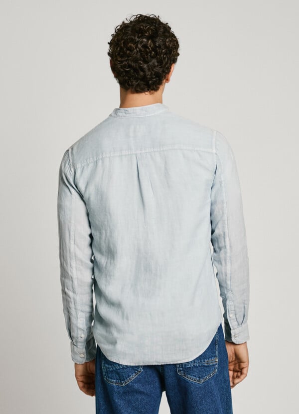 Pepe Jeans camisa cuello mao fit regular Oferta especial
