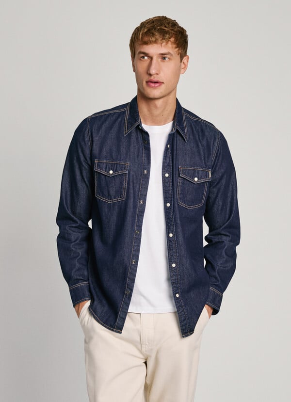 Pepe Jeans camisa denim fit regular Último día