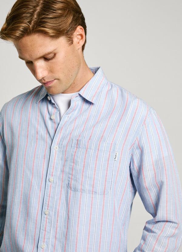 Pepe Jeans camisa popelín rayas fit regular Precio de fábrica
