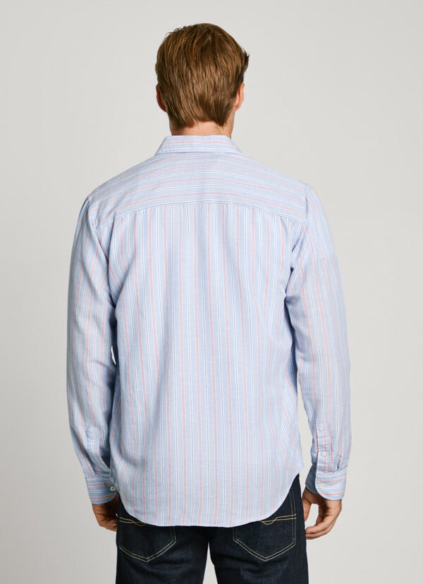 Pepe Jeans camisa popelín rayas fit regular Precio de fábrica