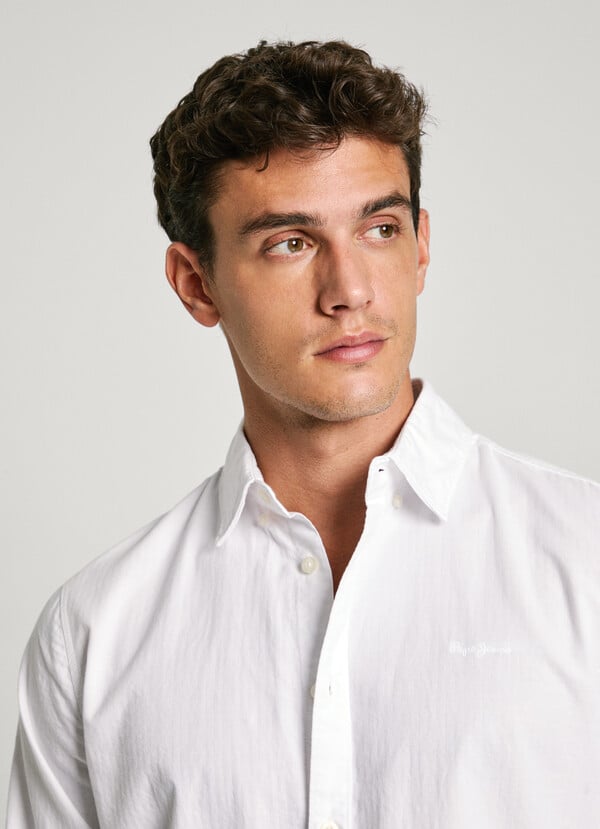 Pepe Jeans camisa de espiga fit regular Superdescuento