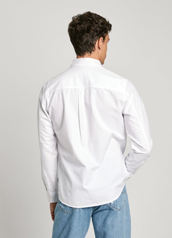 Pepe Jeans camisa de espiga fit regular Superdescuento