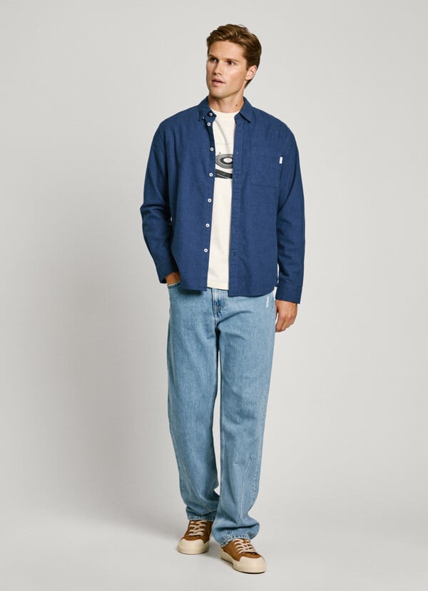 Pepe Jeans camisa bolsillo frontal fit regular Liquidación