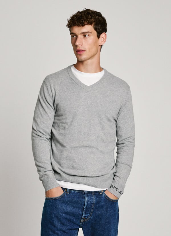 Pepe Jeans jersey cuello pico fit regular Tienda de fábrica