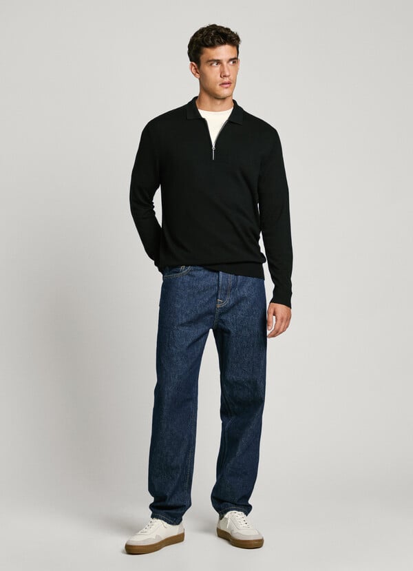 Pepe Jeans polo con cremallera fit regular Rebajas de fin de temporada