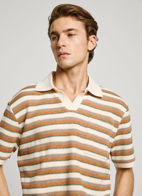 Pepe Jeans polo crochet de rayas Liquidación