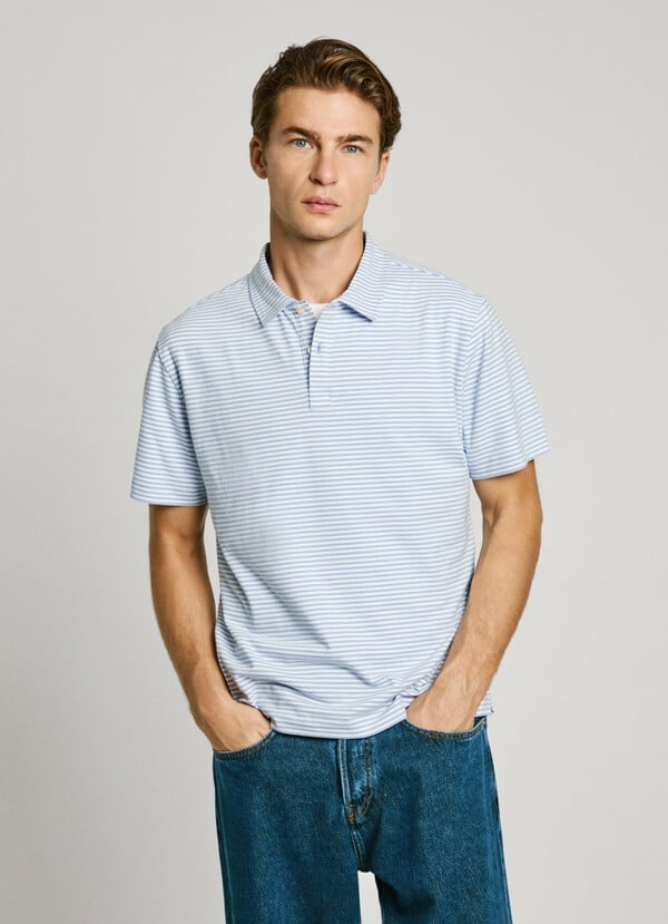 Pepe Jeans polo tejido elástico de rayas Oferta especial de fábrica
