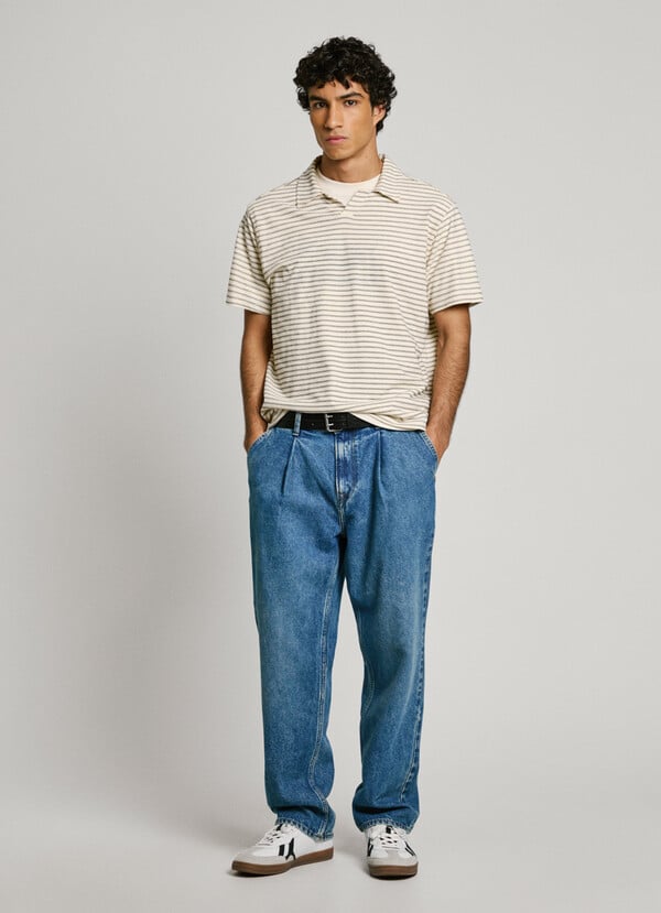 Pepe Jeans polo cuello en v de rayas Superdescuento