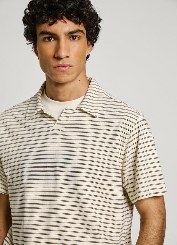 Pepe Jeans polo cuello en v de rayas Superdescuento