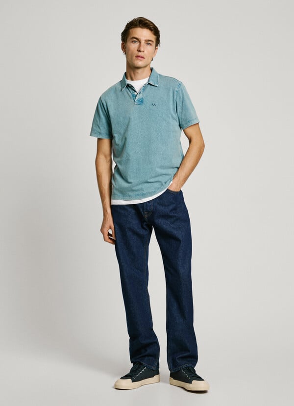Pepe Jeans polo denim monograma bordado Envío internacional gratuito