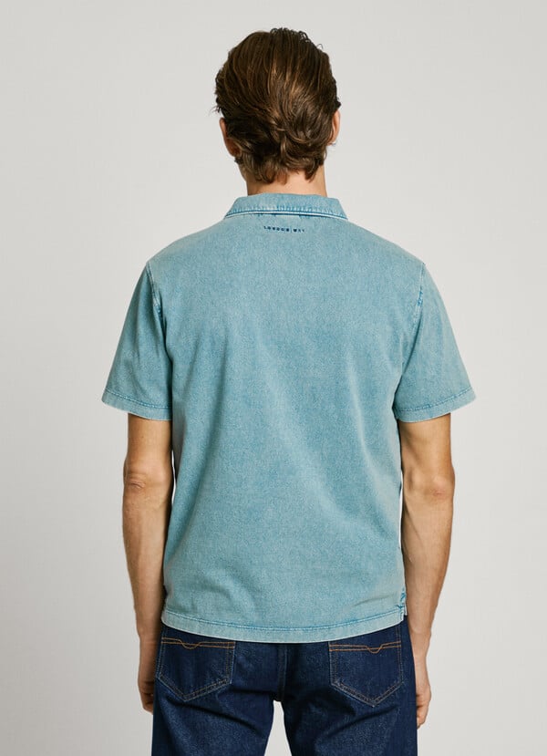 Pepe Jeans polo denim monograma bordado Envío internacional gratuito