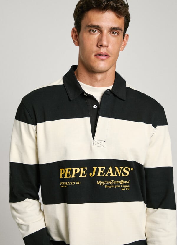 Pepe Jeans polo manga larga rayas fit relaxed Tienda de fábrica