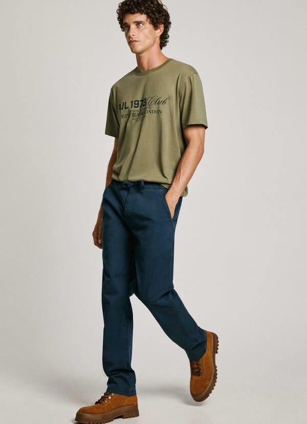 Pepe Jeans pantalón chino tejido elástico Ofertas especiales