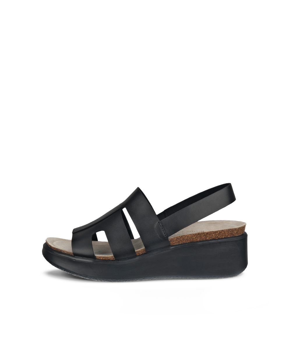 Ecco Sandalias de piel con cuña de corcho ECCO® Flowt Wedge Cork para mujer