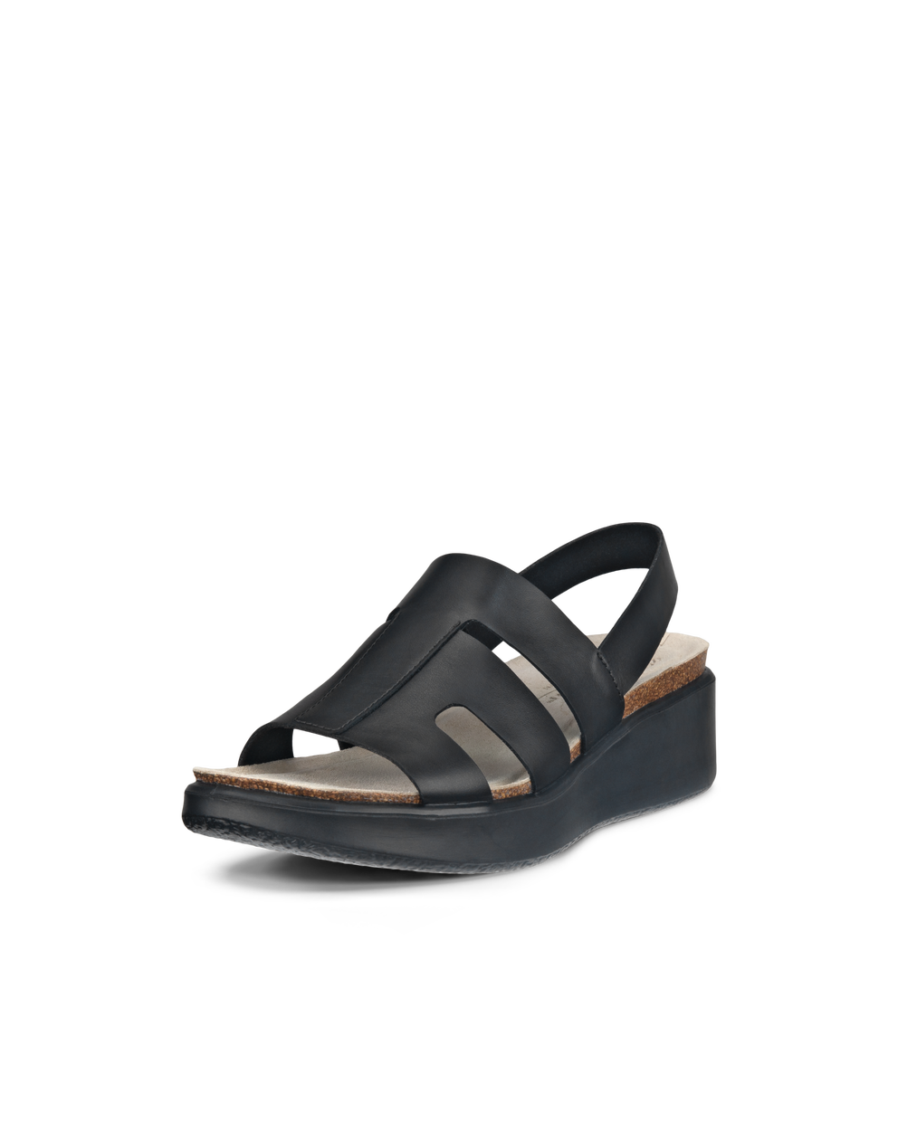 Ecco Sandalias de piel con cuña de corcho ECCO® Flowt Wedge Cork para mujer 2025