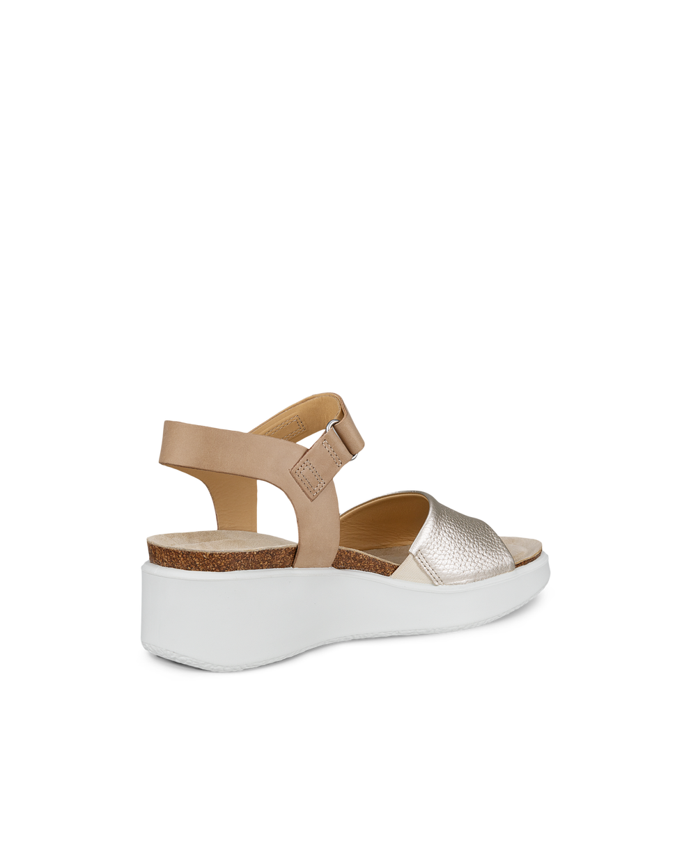 Ecco Sandalias de piel con cuña de corcho ECCO® Flowt para mujer Outlet online